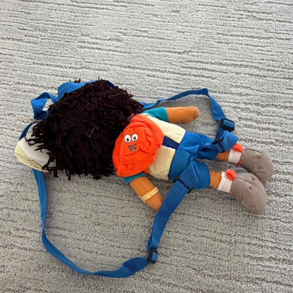 Nickelodeon Go Diego Go Plush Character Backpack Kids 20" Vintage Y2K NWT New - Picture 4 of 8